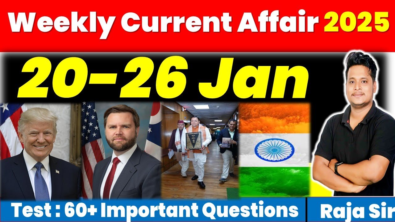20-26 January 2025 Weekly Current Affairs 2024 |Current Affair Today ...