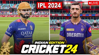 RCB vs KKR - IPL 2024 I Cricket 24 Live - SinghGamingWorld