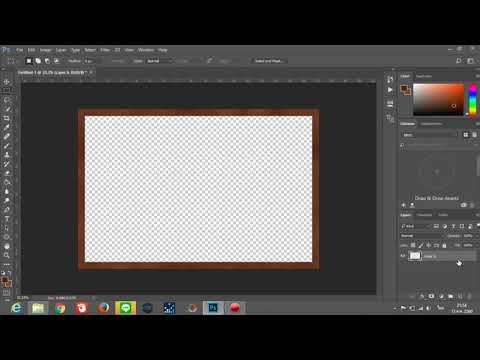 Photoshop cc 2017 ทำกรอบรูปลายไม้