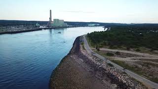 East End of Cape Cod Canal  Drone View