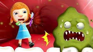 Doctor Treats Dirty Teeth & Little Monster | Funny Cartoon For Kids | Dolly And Friends 3D