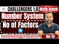 ✍️No of Factors | Number System | Challengers 1.0 | Free Math Course | Nur Sir