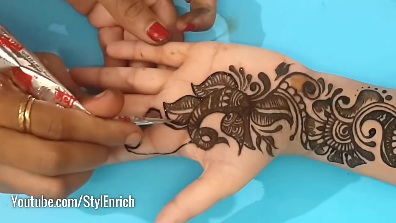 Simple Arabic Mehndi Design For Beginners Easy Henna Designs