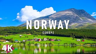 FLYING OVER NORWAY (4K UHD) Amazing Beautiful Nature Scenery & Relaxing Music For Stress Relief