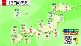9月13日の天気