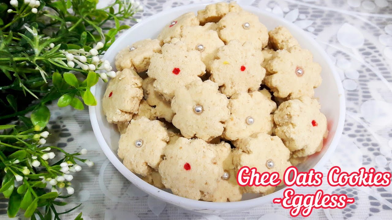 Eggless Oats Cookies Biskut Sapi dengan Oat Ghee Biscuits Sugee