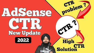 How much CTR is safe for Adsense || high ctr in youtube Adsense problem  || ctr 2022  || Adsense ctr