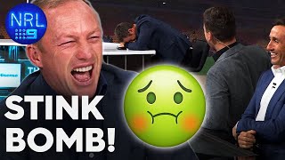 Freddy can't stop farting on live TV! | NRL on Nine