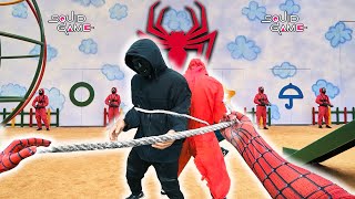 SPIDER MAN \& PRO PLAYER ESCAPES FROM SQUID GAME PINK SOLIDER IN REAL LIFE (Epic Parkour Action POV)