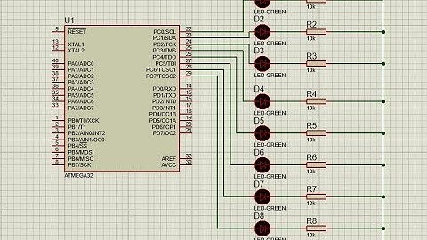 LED Rotation Using Timer Interrupt on ATmega32