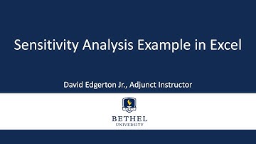 Sensitivity Analysis Example