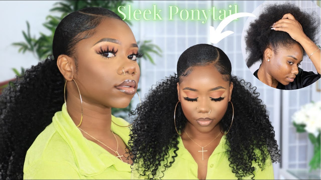 How To Do a Sleek Ponytail on Natural Hair (or With Weave)