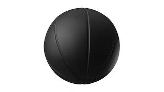 [1 hour]Black Basket Ball on White Background - Background/Screensaver/Wallpaper[4K][No Sound] screenshot 1
