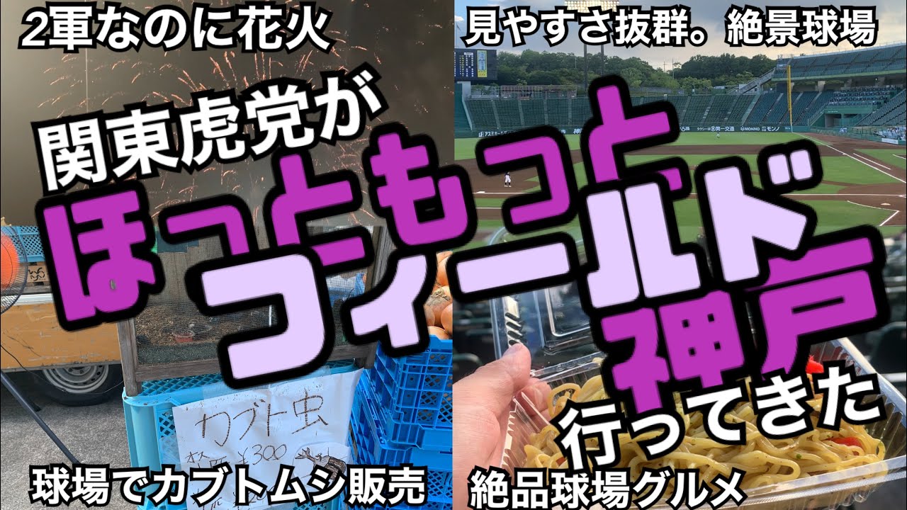 関東虎党がほっともっとフィールド神戸に行ってみた！【2軍戦】【1軍が関東に来てるのに】【最高の球場】【カブトムシ】【玉ねぎ詰め放題】【球場グルメ】【花火】【鳴尾浜】【高山俊】【阪神ファン】