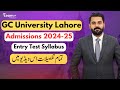 Government college university lahore admissions 2024  learnup pakistan