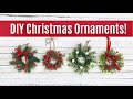 How to Make Christmas Wreath Ornaments! Easy Christmas Craft Idea!