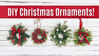 How to Make Christmas Wreath Ornaments! Easy Christmas Craft Idea!