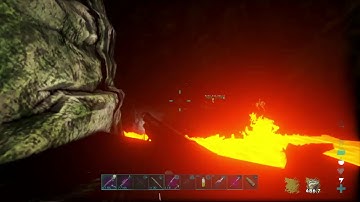 Ark: lava golem cave first time run (EPIC FAIL)