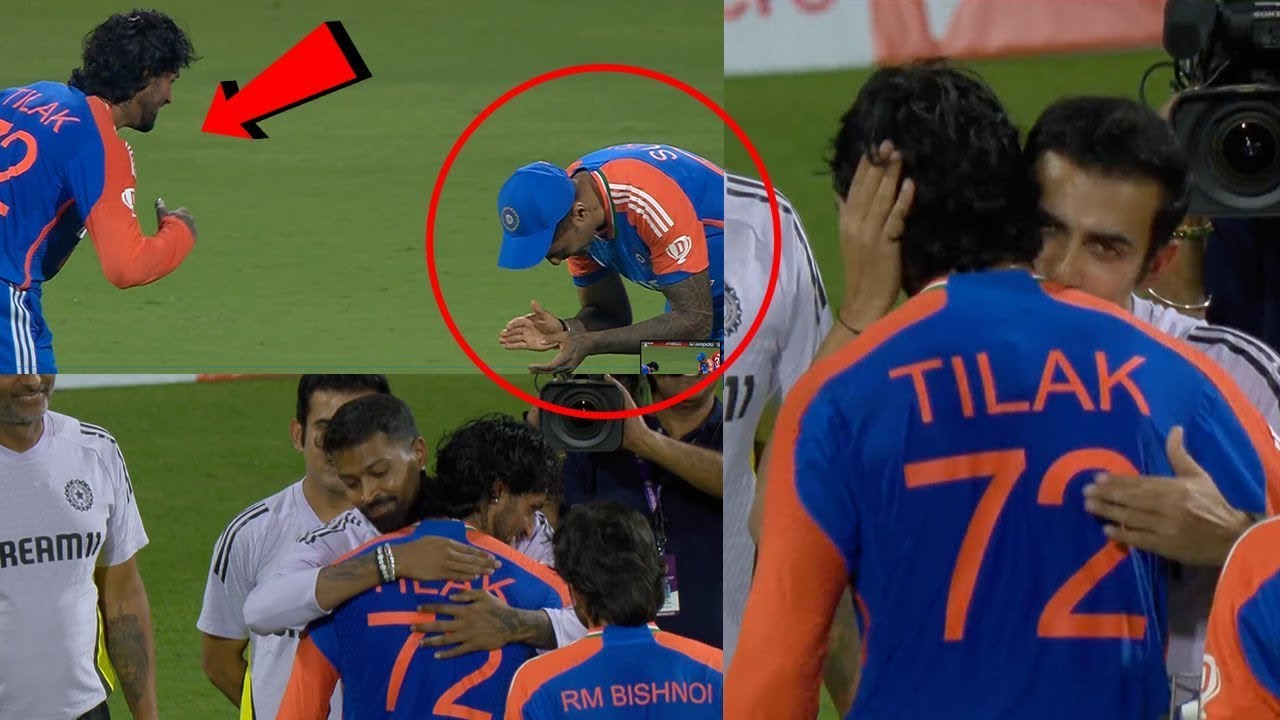 Suryakumar Yadav Bow Down in front of Tilak Verma after Won 2nd T20 | Gautam Gambhir hug Tilak Verma