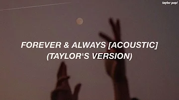 Taylor Swift - Forever & Always [Acoustic] [Taylor's Version] (Sub Español)