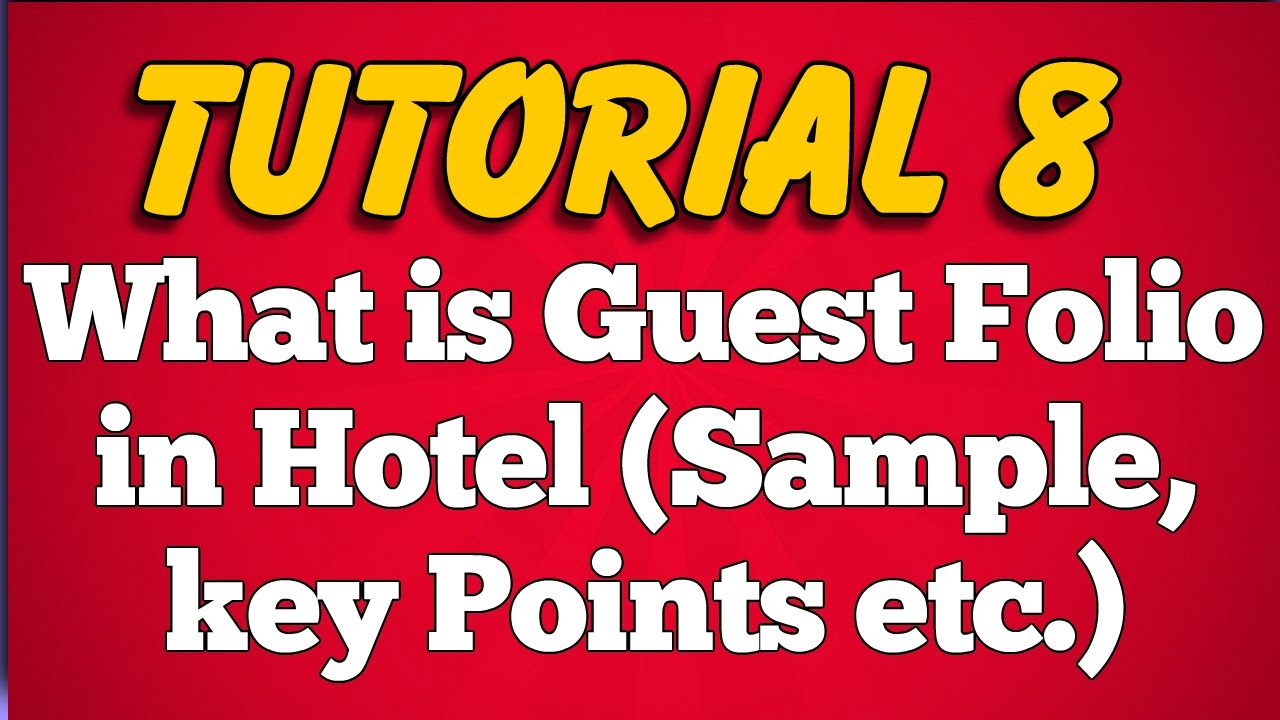 What Is Guest Folio In Hotel Or Restaurant Sample Definition Key 