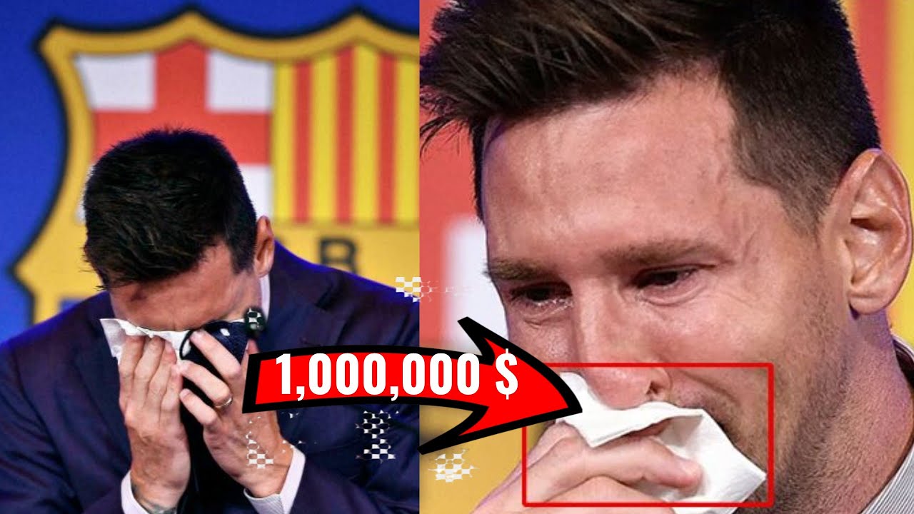 TISSUE USED BY MESSI TO WIPE TEARS AT PRESS CONFERENCE PUT UP FOR SALE 