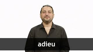 How to pronounce ADIEU in French