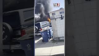 Firefighter, citizen transported to hospital after east Las Vegas house fire, crews say