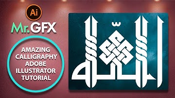 Make Amazing Designing الله  Allahu  Kufic Calligraphy in Adobe Illustrator Tutorial | Mr.GFX