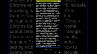 This Google Chrome Privacy Setting Very Useful For Blind User Delete Browsing Data Website Settings