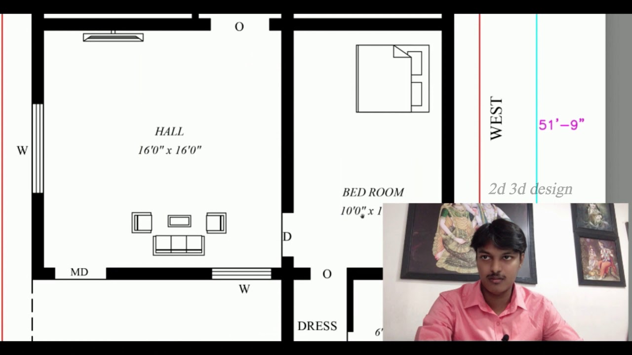 Best north facing house plan 2 bhk as per vastu - YouTube