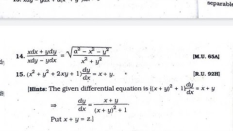 Example 2B / Q.n. 14-15 || Differential equation || ex 2B ||  lalji prasad solution