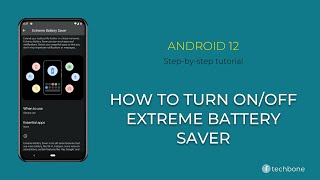 How to Turn On/Off Extreme Battery saver [Android 12] screenshot 3