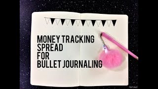 MONEY TRACKER SPREAD FOR BULLET JOURNALS. Learn how to keep track of your money/expenses.