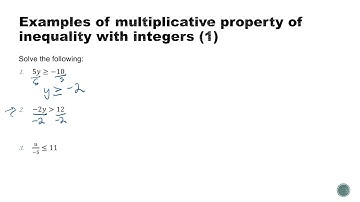Multiplicative Property of Inequality with Integers