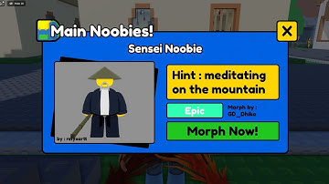 How To Get Sensei Noobie In Find The Noobies Morphs Roblox (2024)