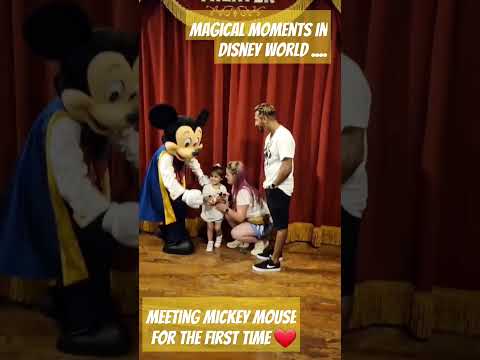 Magical Moments in Disney World Magic Kingdom Park Meeting Mickey Mouse  #magickingdompark