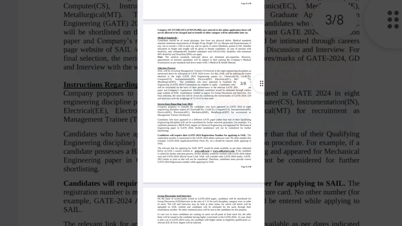 SAIL MT THROGH GATE 2024 