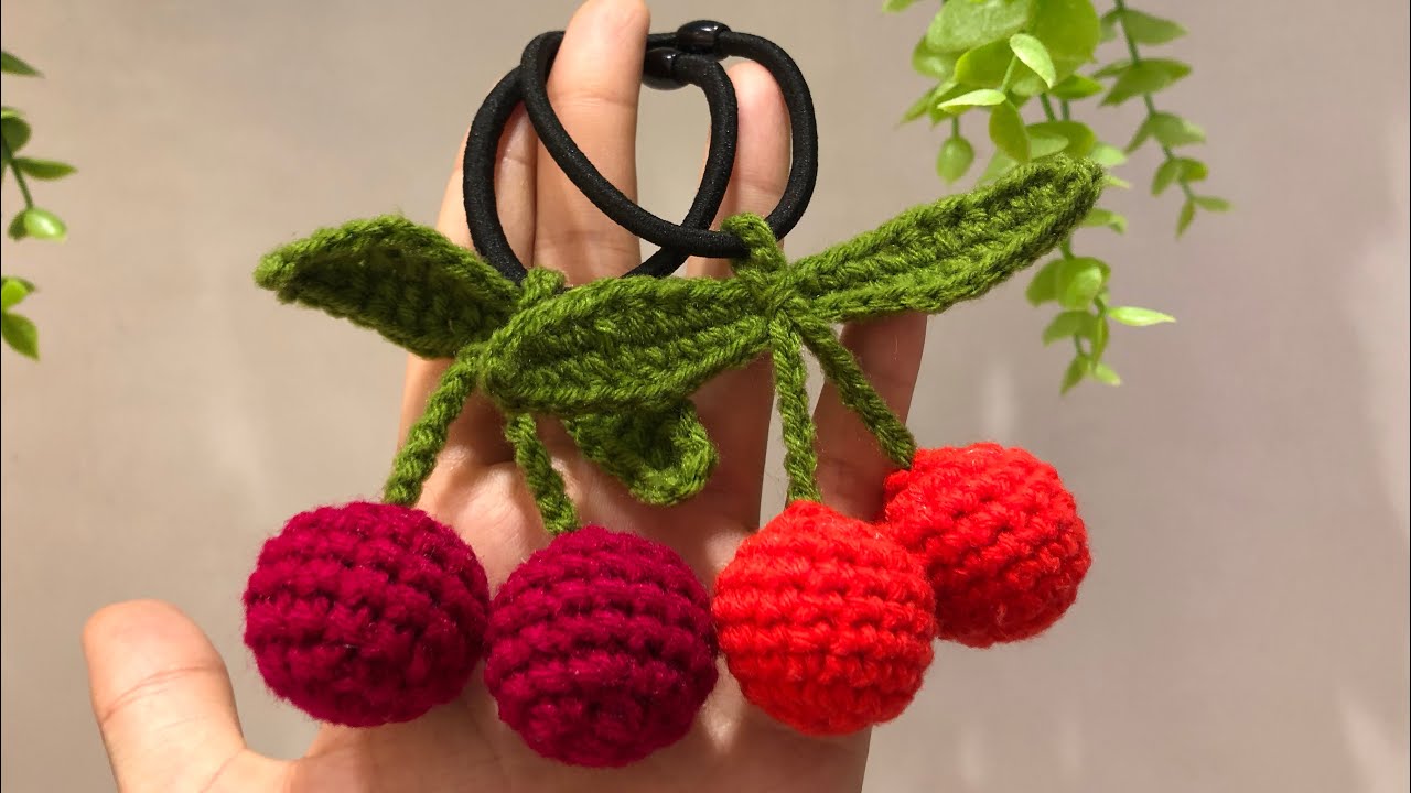 สอนถักยางรัดผมเชอรี่🍒