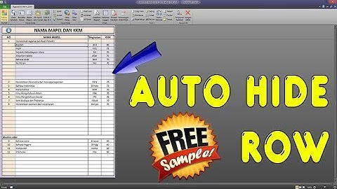 AUTO HIDE ROW SCRIPT VISUAL BASIC FORMULA (HIDDEN OTOMATIS BARIS KOSONG EXCEL)