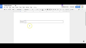 Use Fillable Boxes in Google Docs