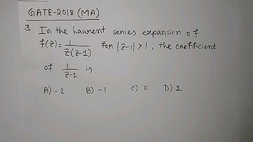 GATE 2018 Mathematics question on complex analysis