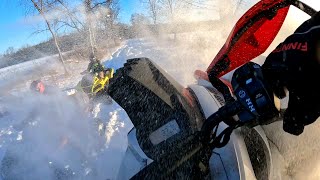 Can-Am Renegade Smashing Snow Drifts