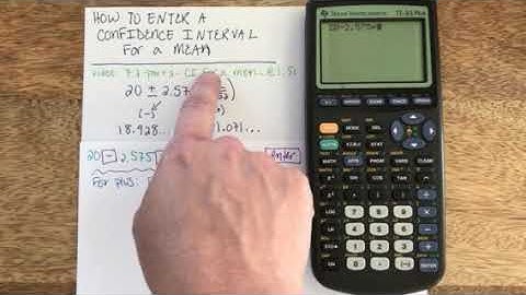 TI-83 Plus Mean Confidence Interval