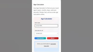 Age Calculator | How I am Old? | Calculator Age Online | GCalculate  #agecalculator