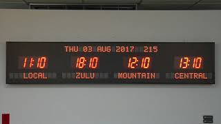 BRG Precision Product's 6618N-R40Y - 4 Zone, Programmable Time Zone Clock Display