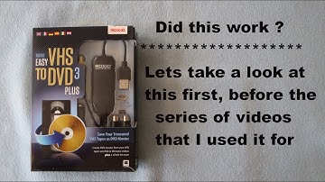 Taking a look at the Roxio easy VHS to DVD 3 plus Analog to Digital converter