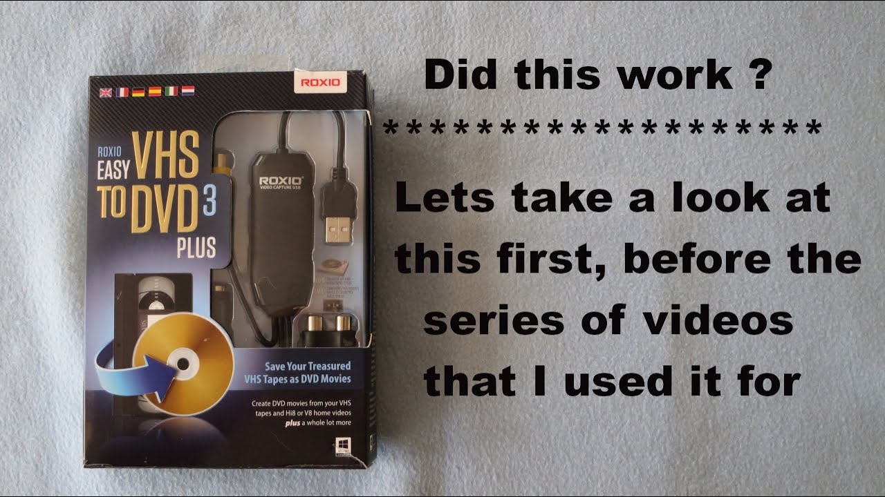 Taking a at the Roxio VHS to DVD 3 plus Analog to Digital converter - YouTube