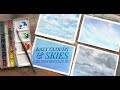 HOW TO: Paint Skies and Clouds in watercolor (watercolour)