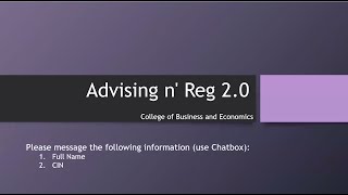 Advising and Registration 2.0 Spring 2023